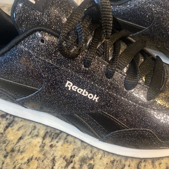 Black Sparkly Reebok Trainers - Brand New - Size 6 Womens - Picture 2 of 8